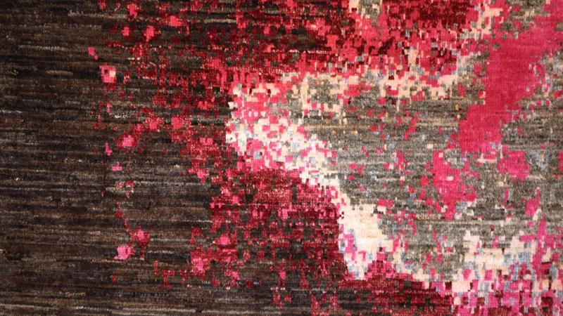 Ziegler Teppich 196 x 300 cm - dunkelrot