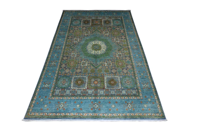 Ziegler Teppich 202 x 306 cm - seeblau