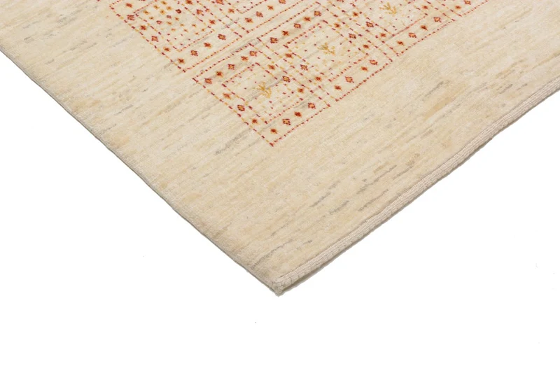 Gabbeh Teppich - Loribaft Perser 157 x 202 cm - beige