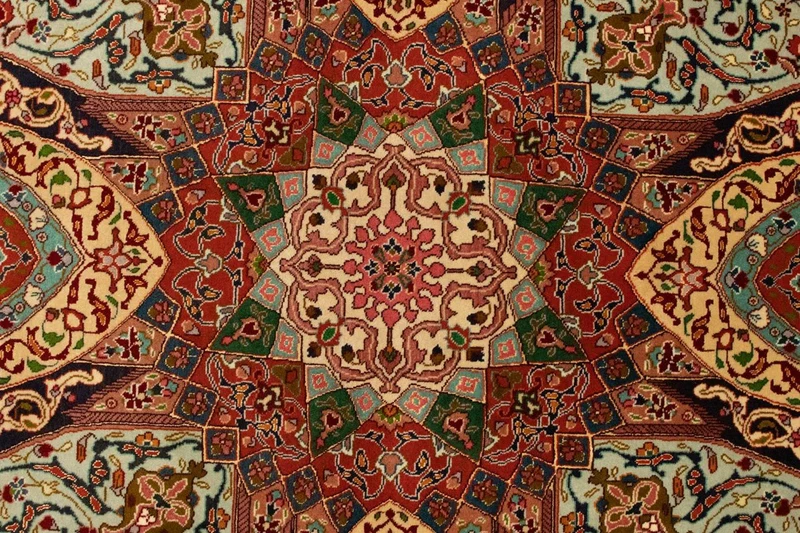 Perserteppich - Täbriz - Royal 102 x 151 cm Teppichbrücke - mehrfarbig