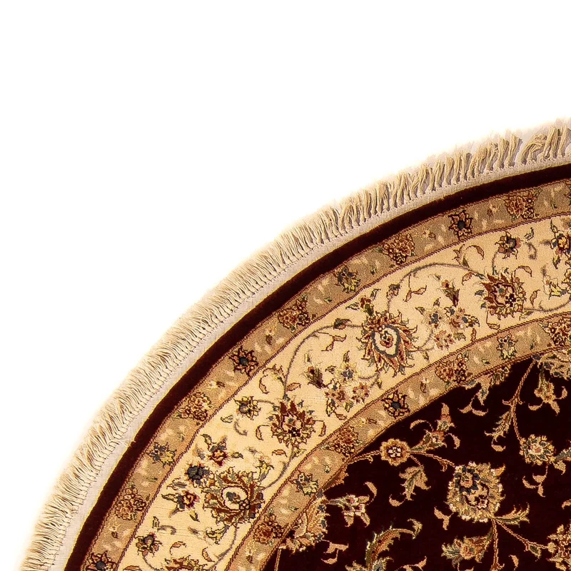 Perserteppich - Täbriz - Royal 204 x 204 cm Teppich Rund - dunkelrot