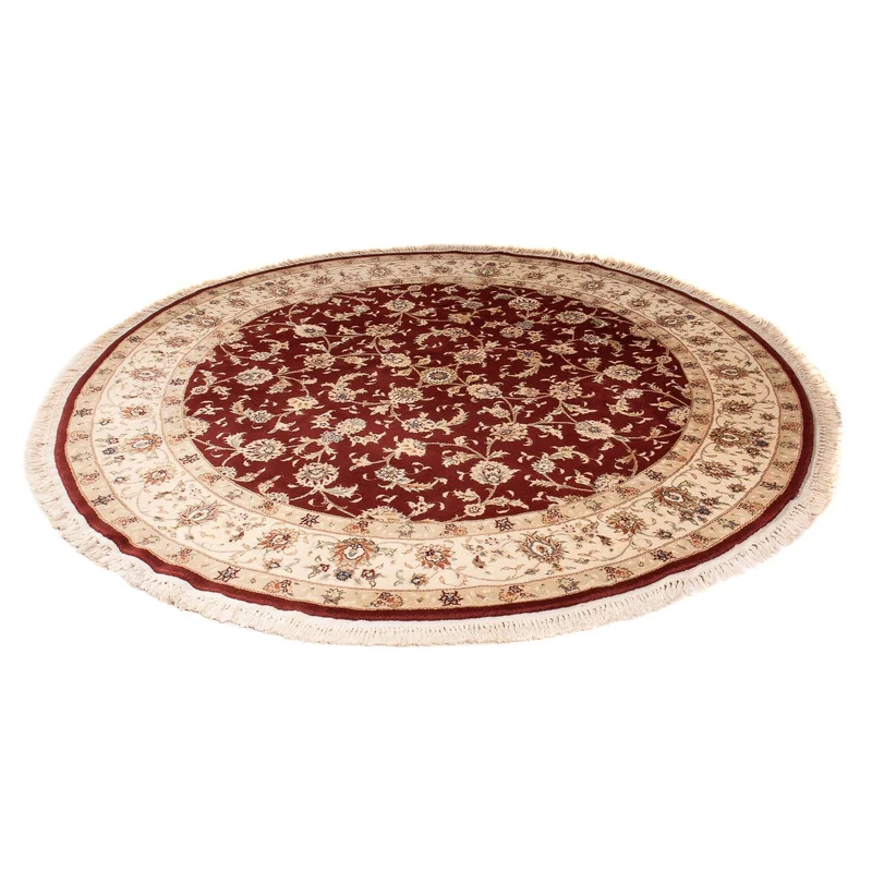 Perserteppich - Täbriz - Royal 204 x 204 cm Teppich Rund - dunkelrot