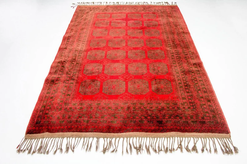 Afghan Teppich - Buchara 203 x 292 cm - rot