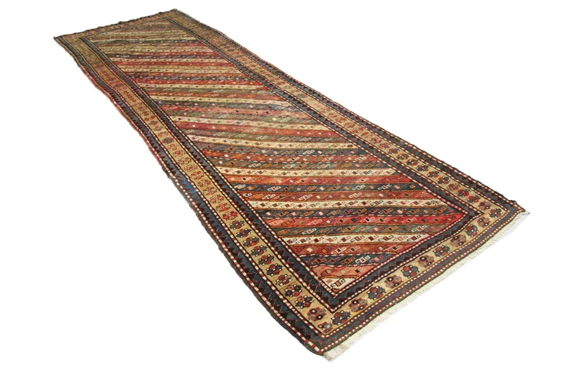 Perserteppich - Nomadic 120 x 373 cm - blau