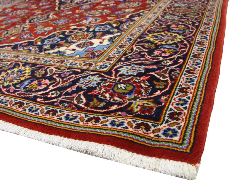 Perserteppich - Keshan 138 x 204 cm - blau