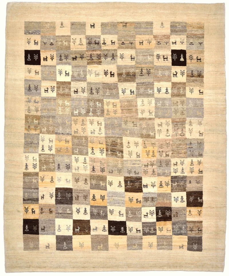 Loribaft Teppich Perser 154x191cm - Orientteppich - hellbraun