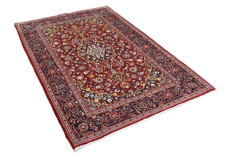 Perserteppich - Keshan 141 x 205 cm - rot