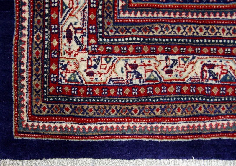 Perserteppich - Mir 266 x 267 cm - blau