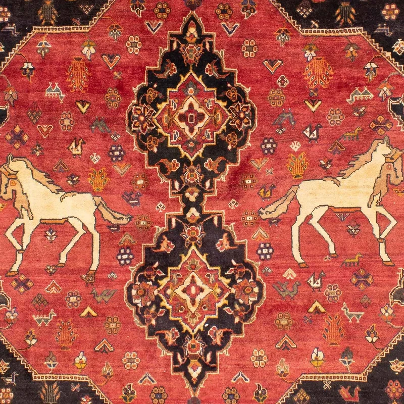 Perserteppich - Nomadic 200 x 272 cm - rot