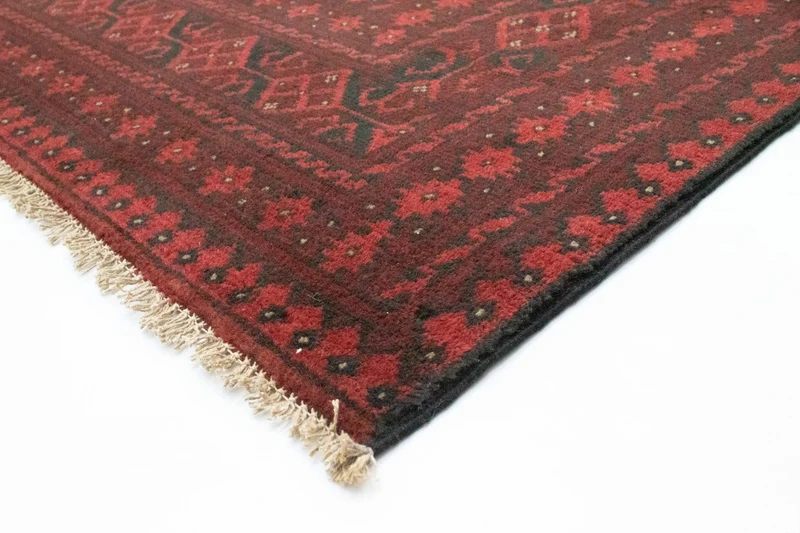 Afghan Teppich - Filpa 302 x 390 cm - dunkelrot