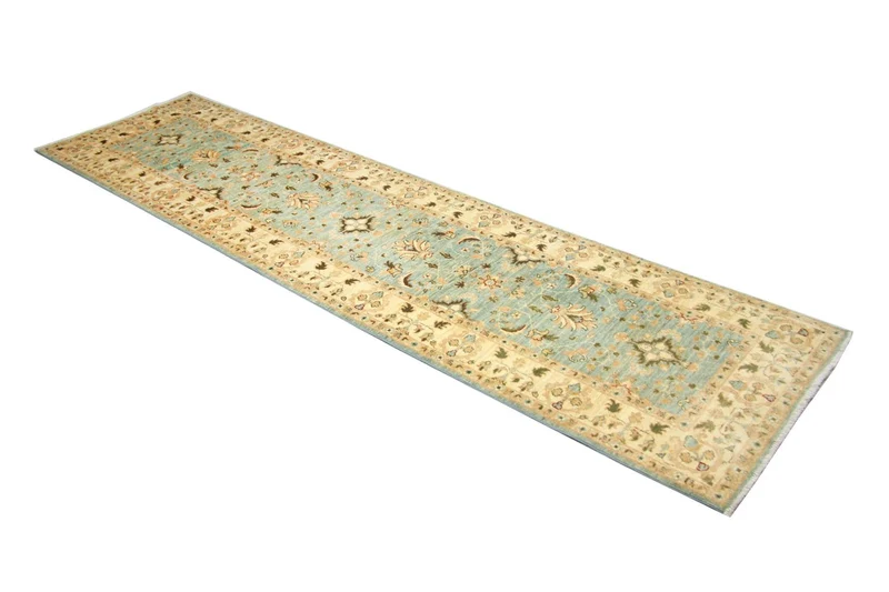 Ziegler Teppich 84 x 312 cm - blau