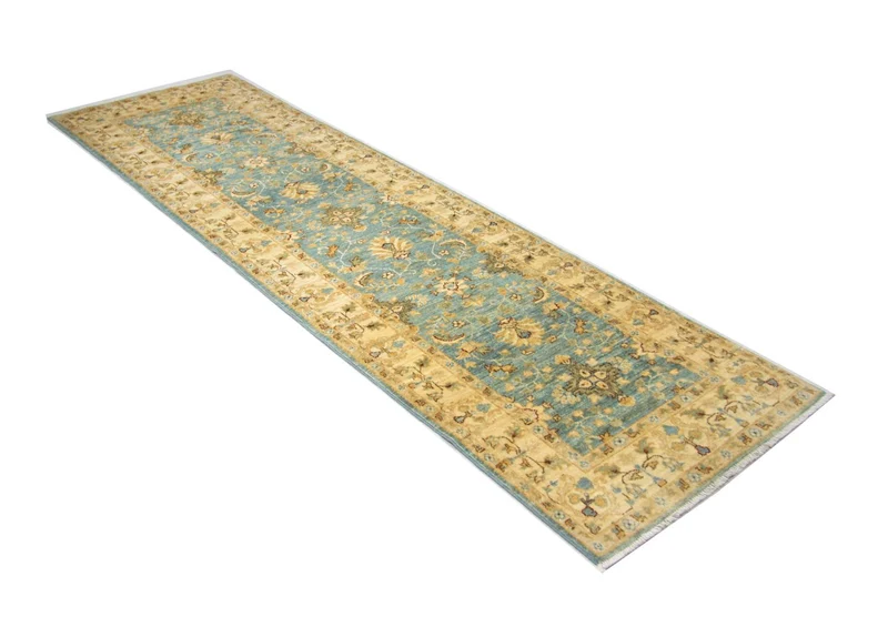 Ziegler Teppich 84 x 292 cm - blau