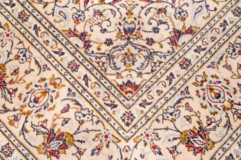 Perserteppich - Keshan 200 x 305 cm - beige