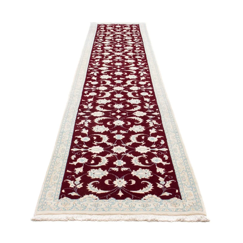 Perserteppich - Nain 84 x 398 cm - dunkelrot