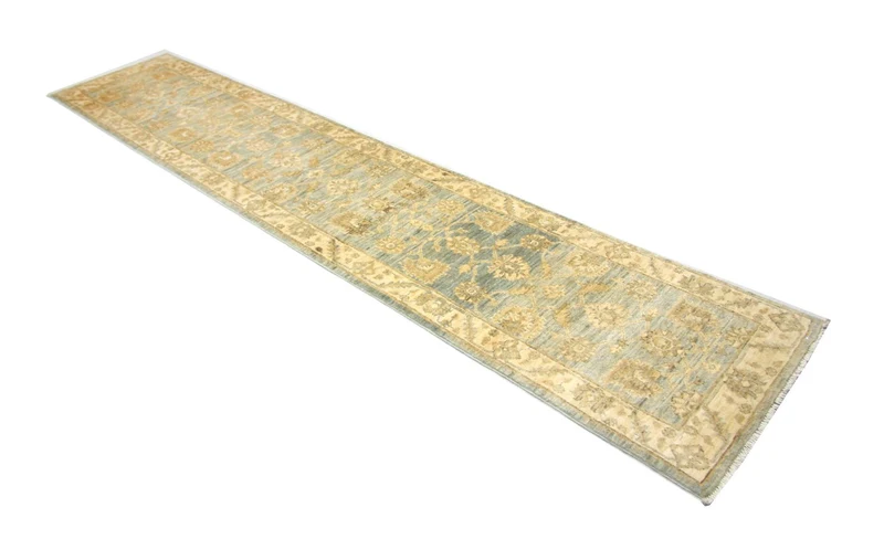 Ziegler Teppich 70 x 352 cm - blau
