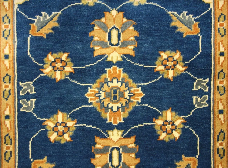 Ziegler Teppich 78 x 315 cm - blau