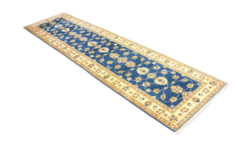 Ziegler Teppich 78 x 315 cm - blau