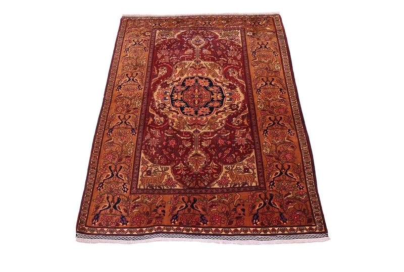Seidenteppich - Afghan Seide 115 x 154 cm - rot