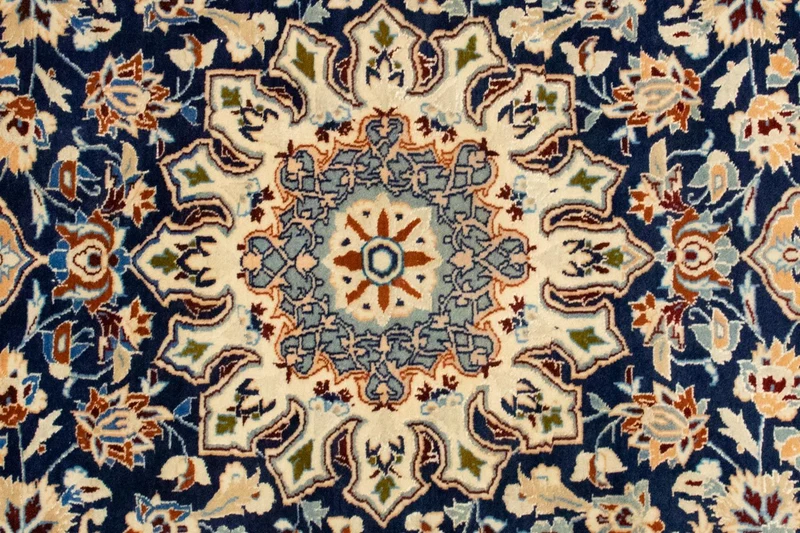 Perserteppich - Nain - Royal 92 x 143 cm - dunkelblau