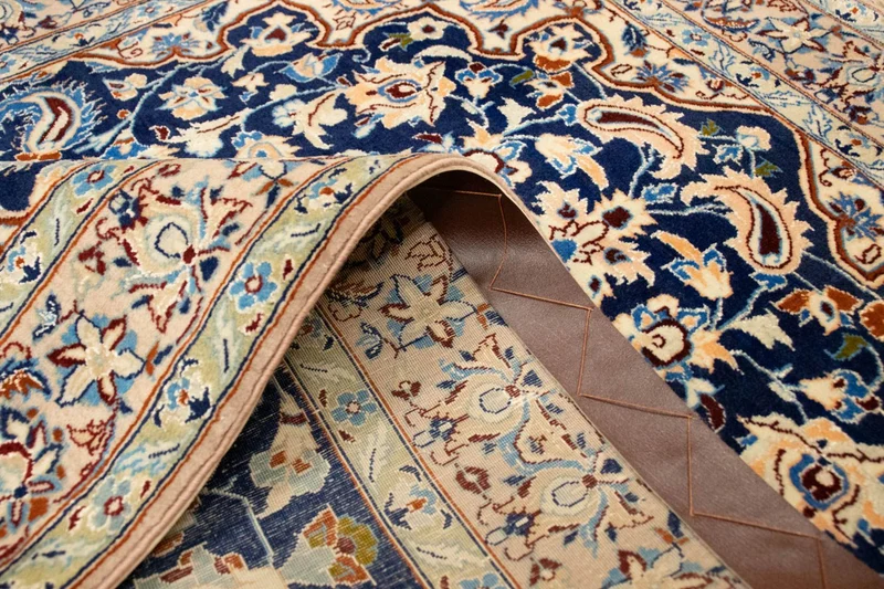 Perserteppich - Nain - Royal 92 x 143 cm - dunkelblau