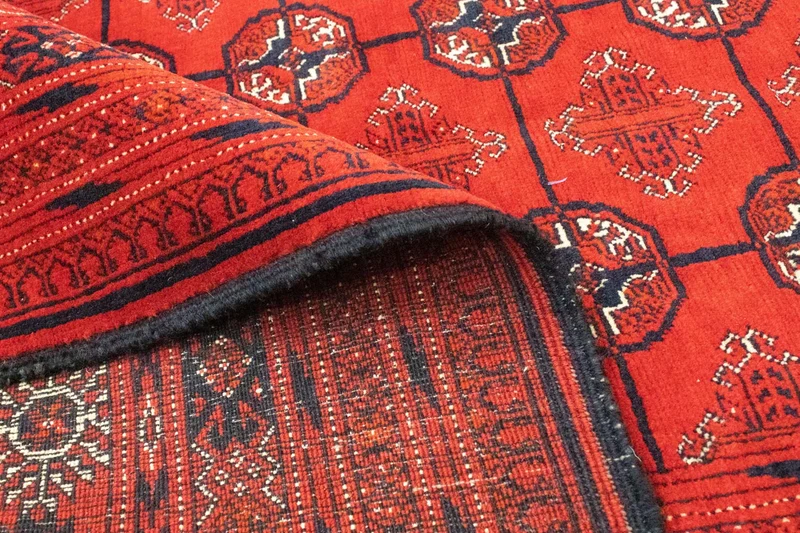 Afghan Teppich - Buchara 202 x 288 cm - dunkelrot