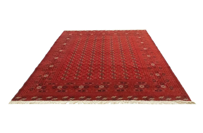 Afghan Teppich - Buchara 202 x 288 cm - dunkelrot