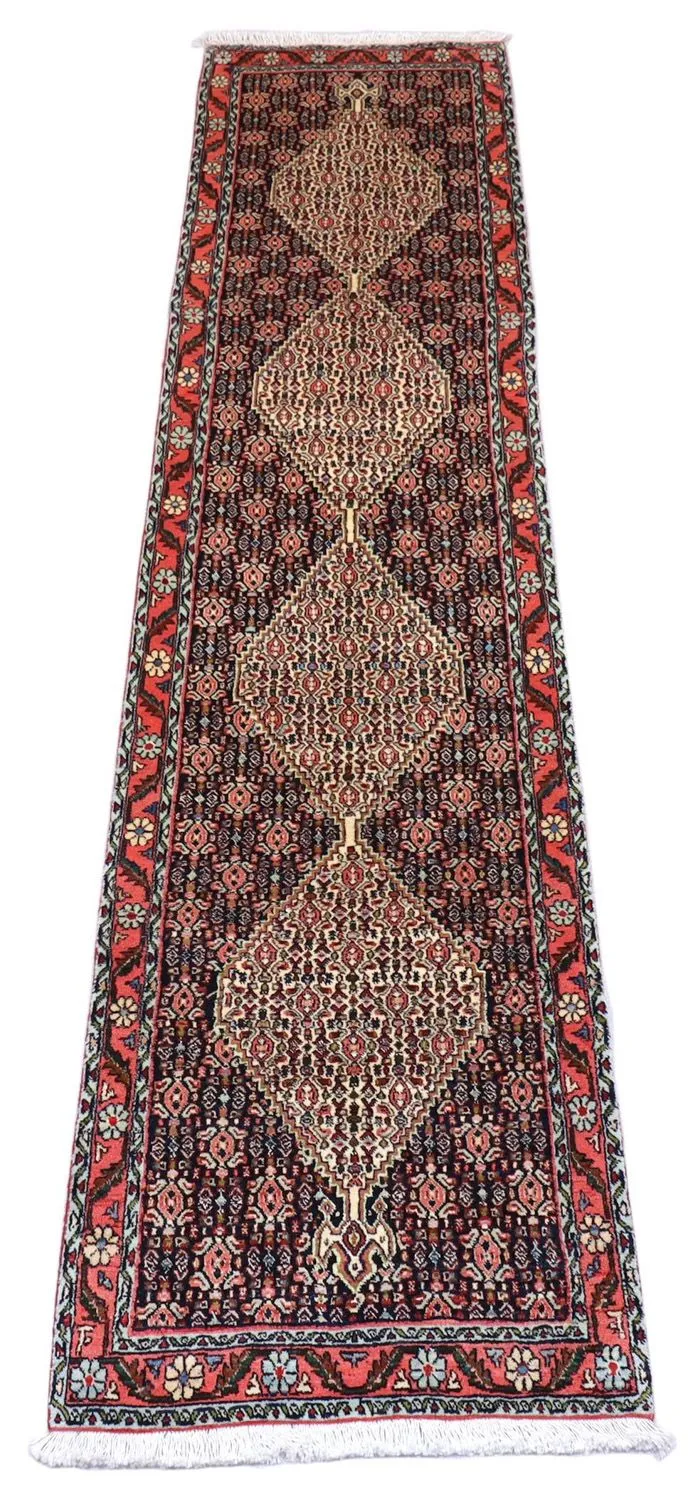 Perserteppich - Bidjar 69 x 288 cm - dunkelblau