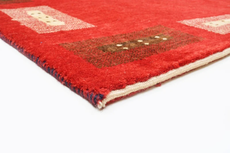 Gabbeh Teppich - Loribaft Perser 104 x 166 cm - rot