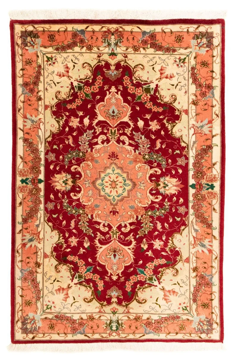 Perserteppich - Täbriz - Royal 78 x 113 cm Teppichbrücke - rot