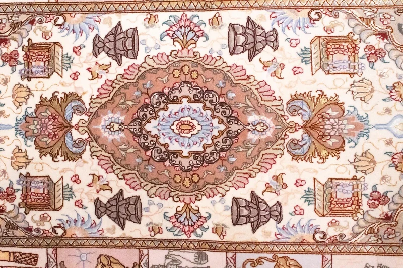 Perserteppich - Täbriz - Royal 75 x 134 cm - beige