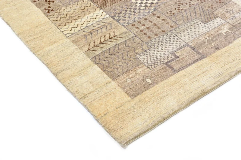 Gabbeh Teppich - Loribaft Perser 110 x 156 cm - sand