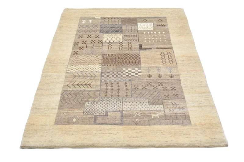 Gabbeh Teppich - Loribaft Perser 110 x 156 cm - sand