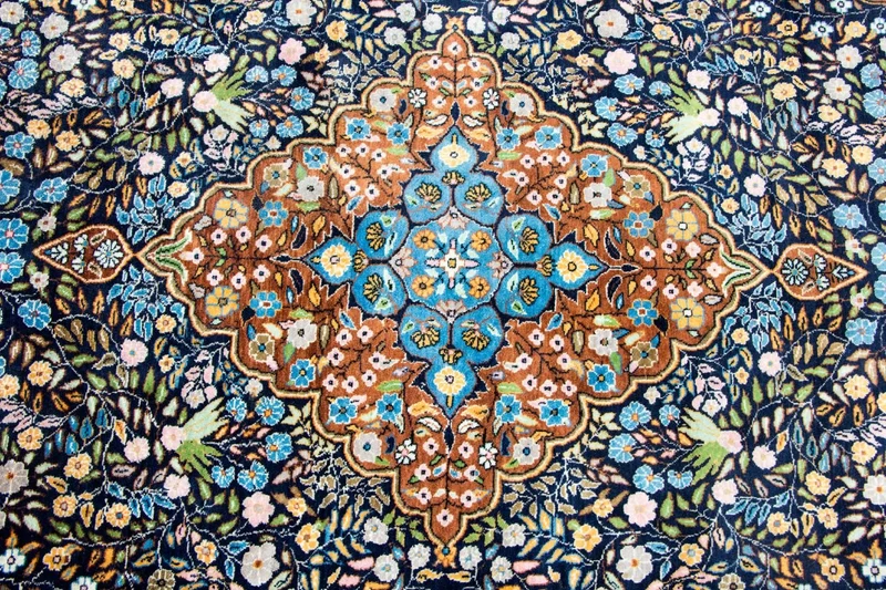 Orientteppich 140 x 226 cm - blau