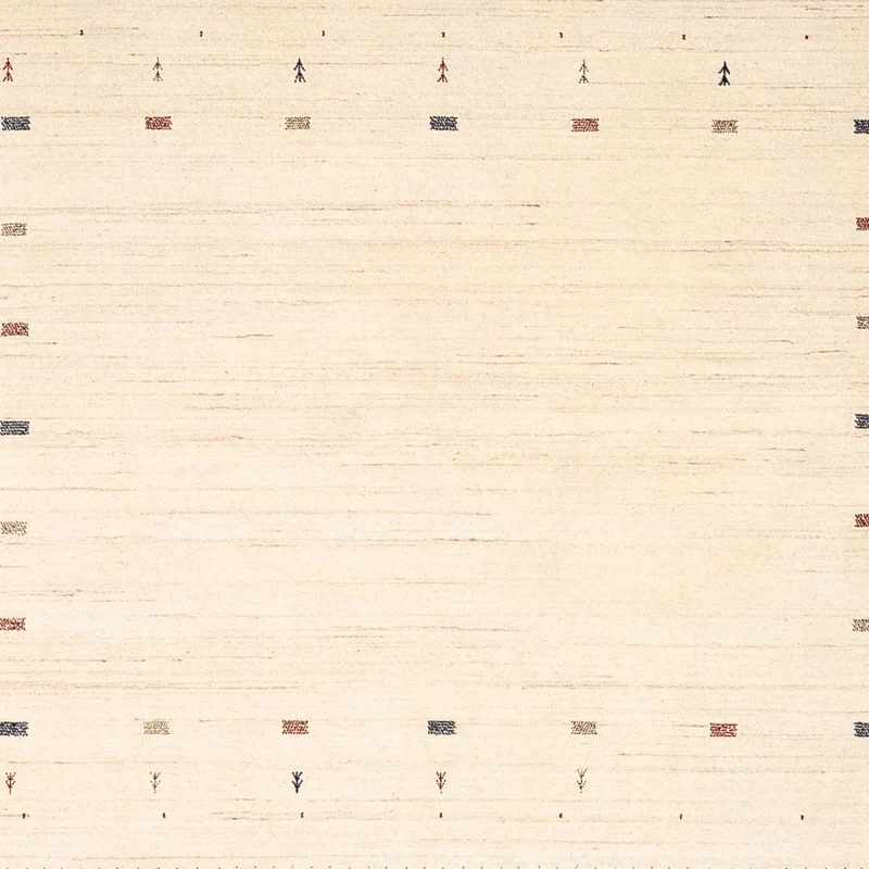 Gabbeh Teppich - Loribaft Indus 255 x 255 cm - beige