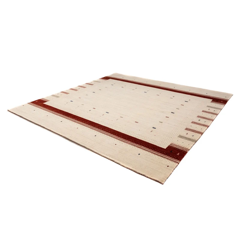 Gabbeh Teppich - Loribaft Indus 255 x 255 cm - beige