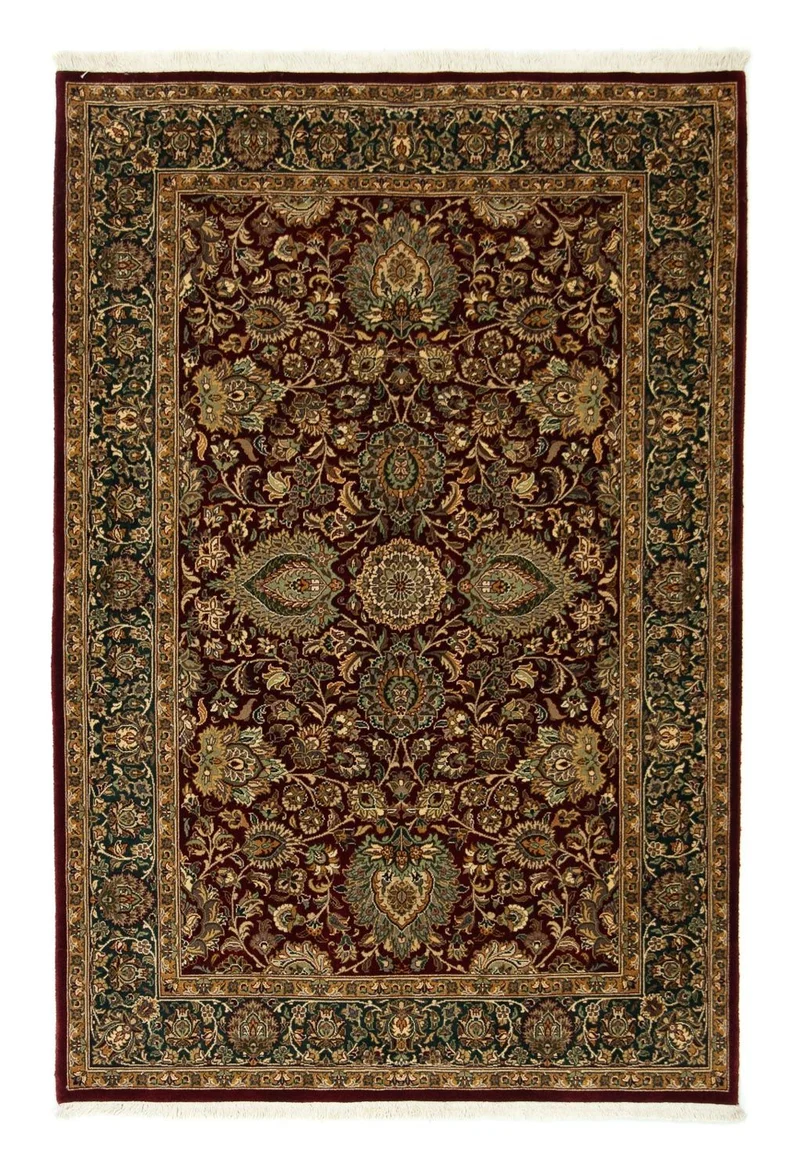 Seidenteppich - Hereke Seide - Premium 125 x 187 cm Teppichbrücke - rot
