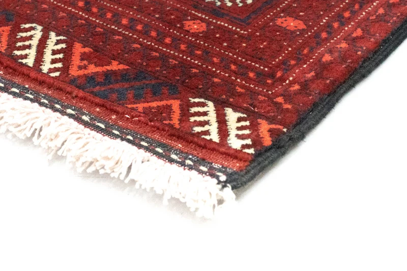 Afghan Teppich - Buchara 87 x 293 cm - dunkelrot