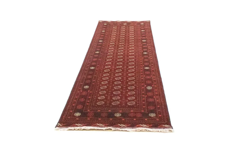 Afghan Teppich - Buchara 87 x 293 cm - dunkelrot