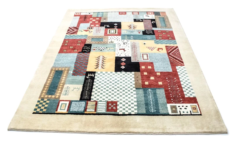 Gabbeh Teppich - Loribaft Indus 150 x 198 cm - bunt