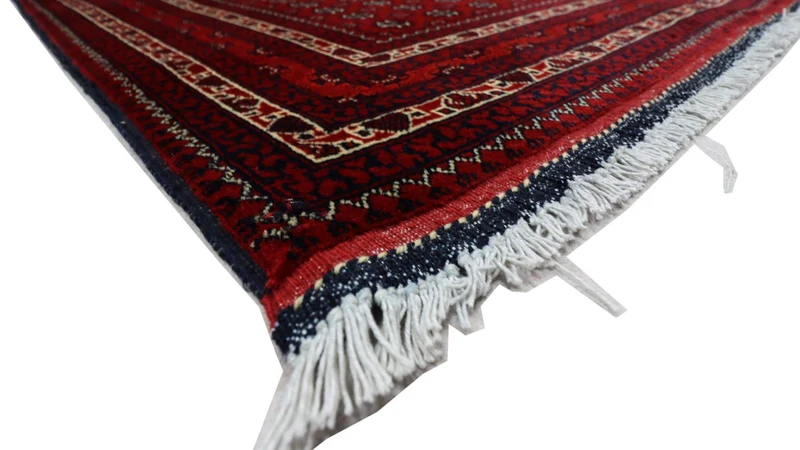 Afghan Teppich 147 x 196 cm - dunkelrot