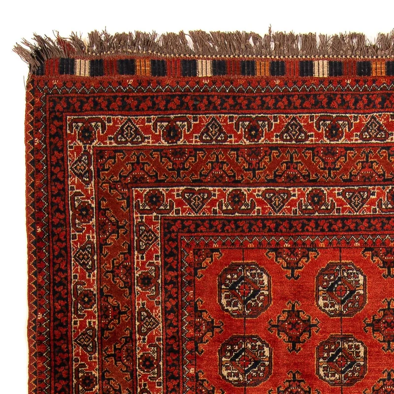 Afghan Teppich - Buchara 124 x 199 cm - dunkelrot
