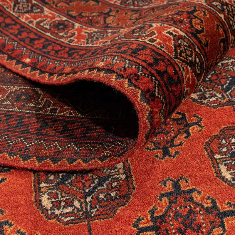 Afghan Teppich - Buchara 124 x 199 cm - dunkelrot