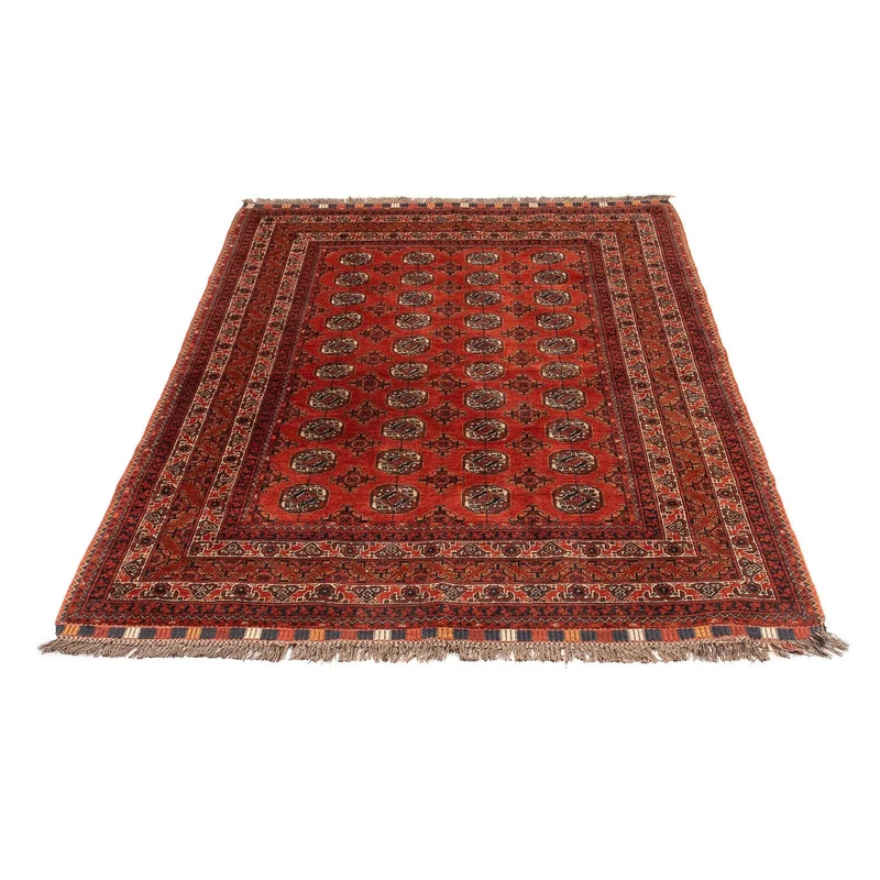 Afghan Teppich - Buchara 124 x 199 cm - dunkelrot