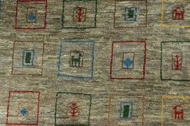 Gabbeh Teppich - Perser 154 x 206 cm - mehrfarbig