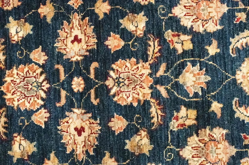 Ziegler Teppich 81 x 250 cm - blau