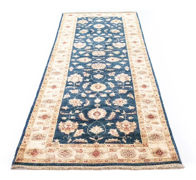 Ziegler Teppich 81 x 250 cm - blau