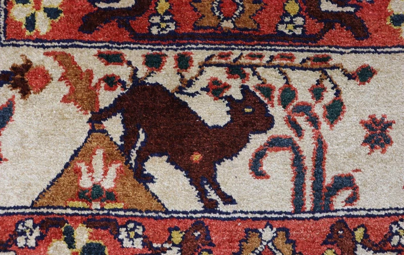 Afghan Teppich 113 x 197 cm - beige