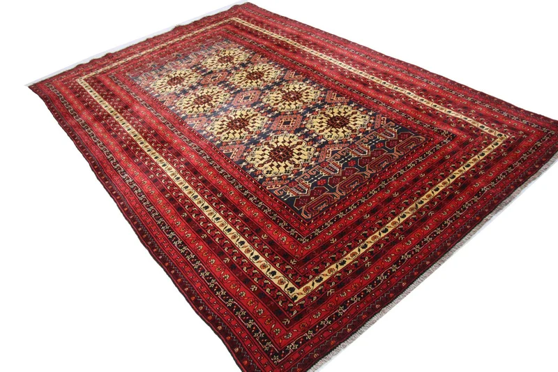 Afghan Teppich 195 x 288 cm - rot