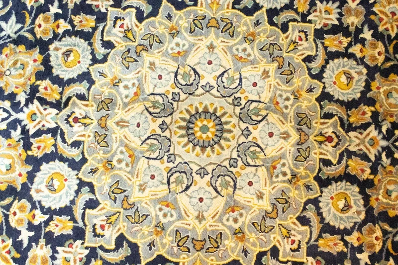 Perserteppich - Keshan 307 x 412 cm - blau