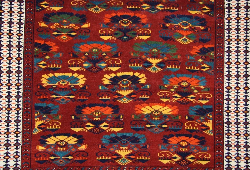 Afghan Teppich 130 x 160 cm - rost